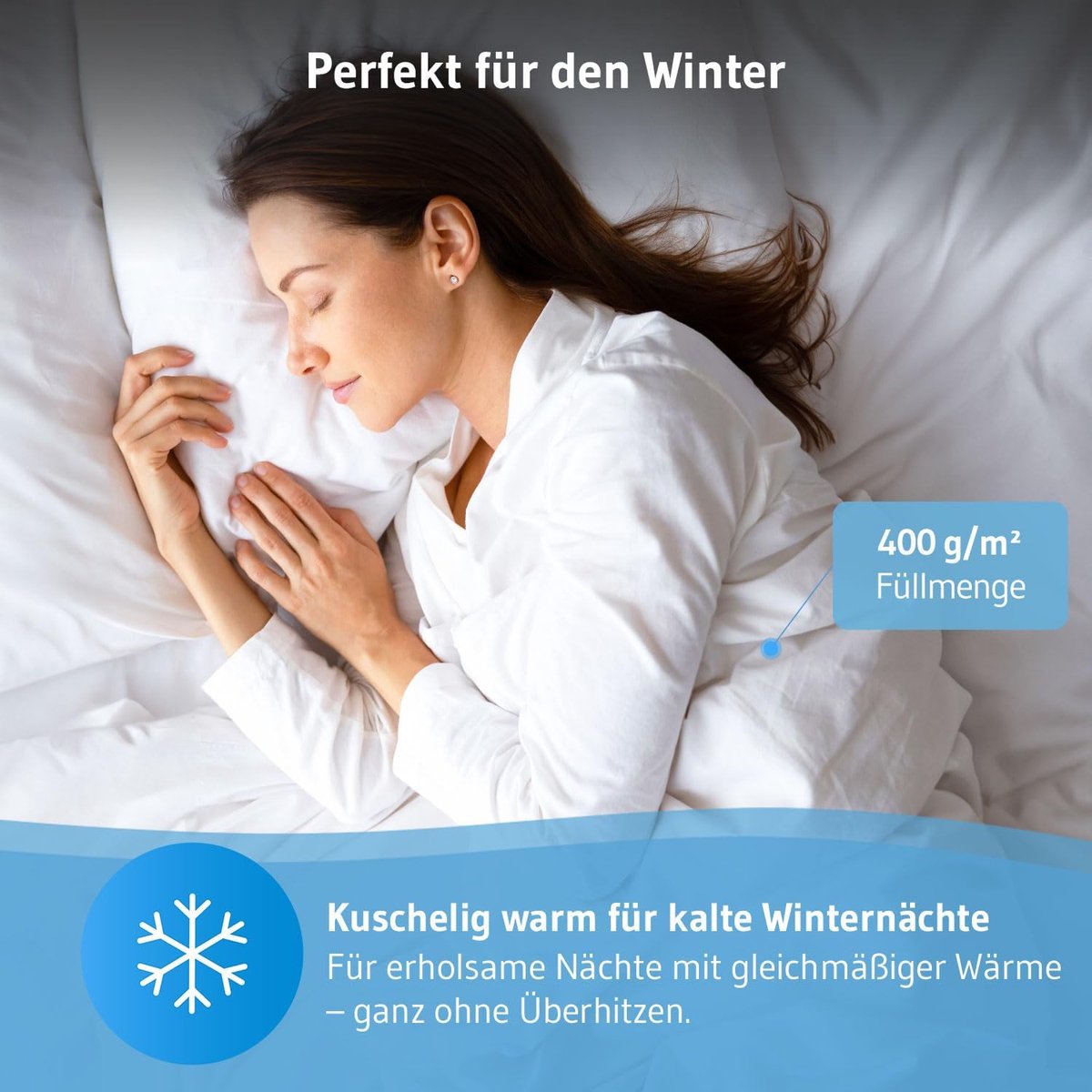 Candala Winter warm dekbed 135 x 200 cm, ontwikkeld door slaapexperts, dikke deken 135 x 200 cm, voor de winter, gemaakt in Europa, ademend dekbed - extra warm, ideaal voor mensen met een allergie