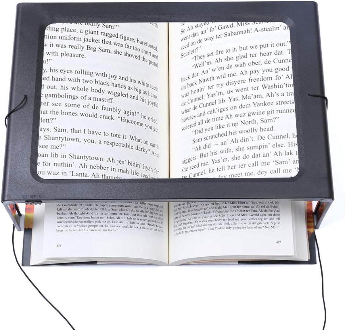 Bureauloep - Bureauloep - Leesloep - Opvouwbare tafelloep - 3x vergroting - Loep met 4 LED-lampjes - 27,5 x 20,5 x 11 cm