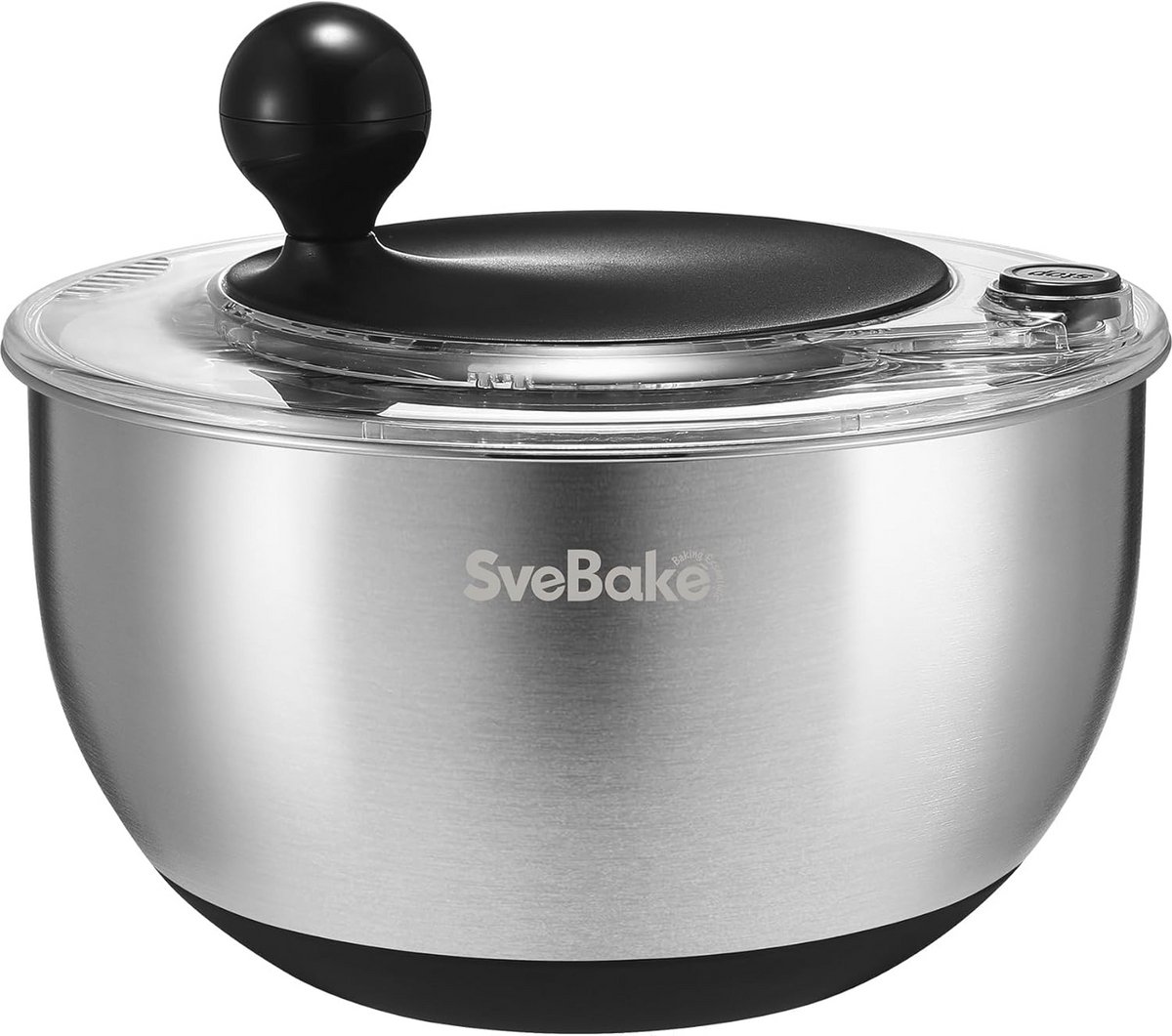 Premium 5,3-Qt Roestvrij Stalen Slacentrifuge met Stopknop - Vaatwasmachinebestendig en BPA-vrij