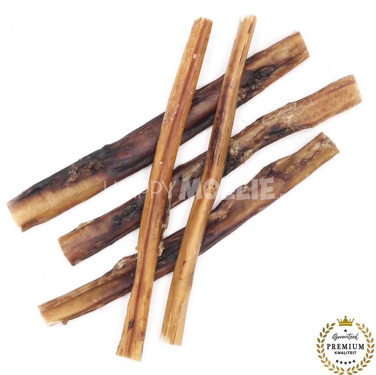 Mollie & Babs - Bullepees - Beste Kwaliteit - Ambachtelijk Gedroogd - Stinkt Niet - Hondensnacks - Kauwsnacks - Rund - 100% Natuurlijk - 30cm (3 stuks)