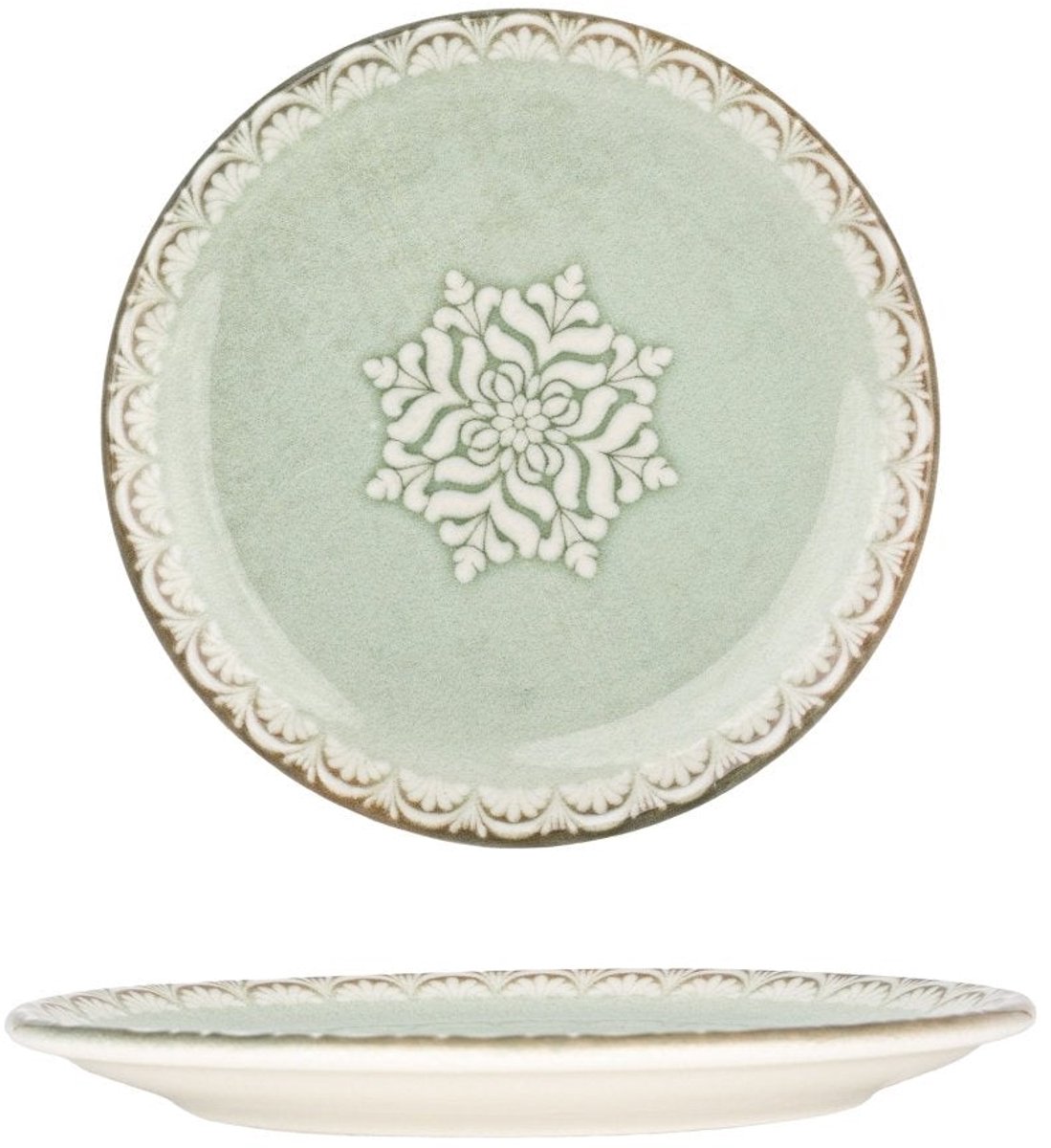 By Bone Dessertbord - Rome - Porselein - 17 cm - set van 6