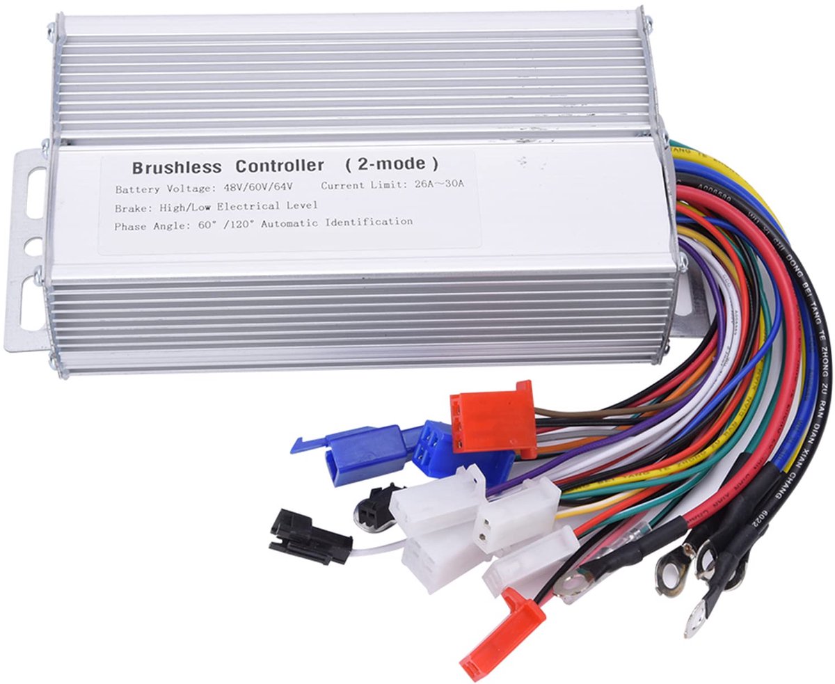 1000W-1500W borstelloze snelheidsmotorregelaar voor elektrische fietsen, geschikt voor 48V, 60V en 64V elektrische scooters, compatibel met Centralita Citycoco