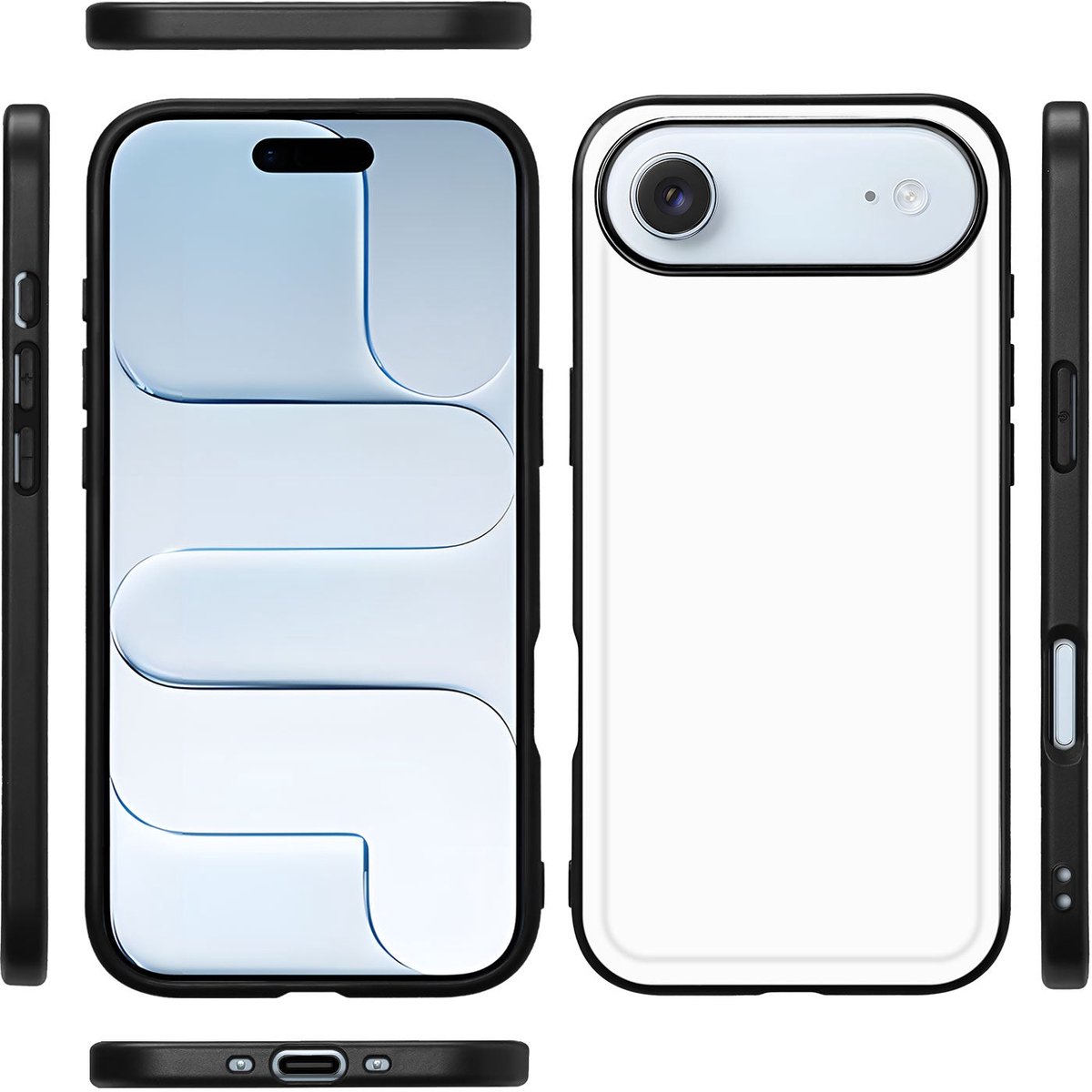 iPhone Air Back Cover Wit Zwart