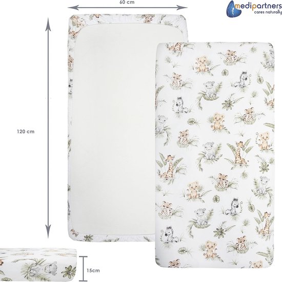 Drap Housse Bébé 60x120 Cm 100% Coton - Literie Matelas Enfant, Confortable Et Doux