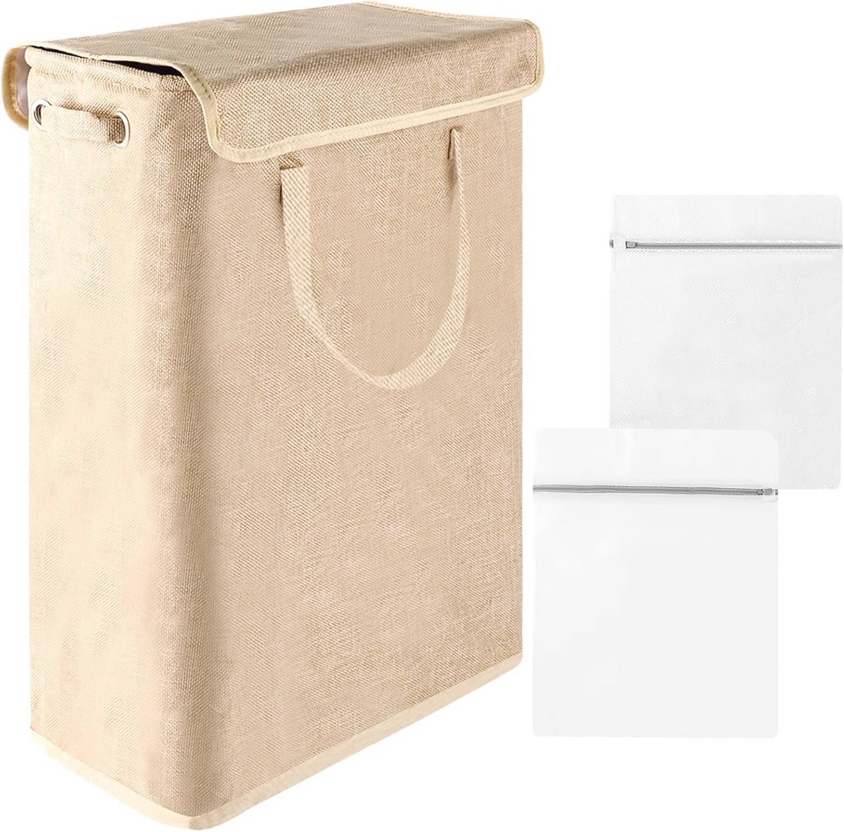 Wasmand met deksel 45 liter - Smalle en compacte wasverzamelaar