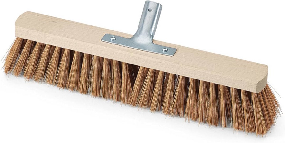 Saalbezem met metalen steelhouder 40 cm - Waterbestendige poly-kokos bezem