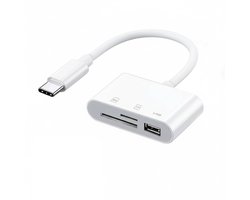 Nereb - SD Kaartlezer – USB 3.0 & USB-C Cardreader – Geschikt voor SD/TF Geheugenkaarten – Inclusief Converter