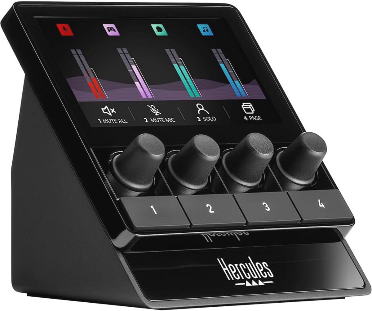 Gebruiksvriendelijke Audiocontroller voor Livestreams - Beheer tot 8 Tracks in Realtime met LCD-scherm