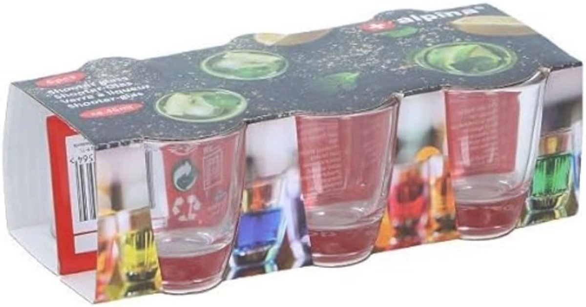 Set van 6 shotglazen - 45 ml - Vaatwasmachinebestendig - Perfect voor shots en drinkspelletjes