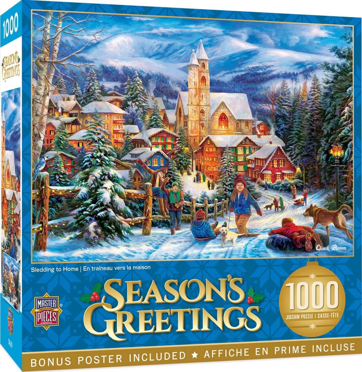 Kerstpuzzel 1000 Stukjes - Gezellig Scène Thuis - Puzzel voor Volwassenen en Kinderen