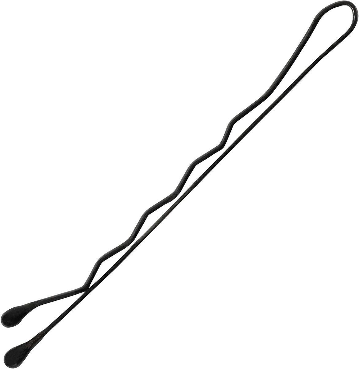 Ronte - Set van 60 haarspelden plat 4,5 cm - zwart - metaal - kappersbenodigdheden - glamour - mode - accessoires