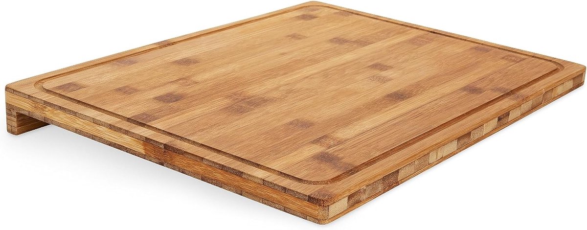Bamboe snijplank voor het aanrecht met stoprand - 45 x 34 cm