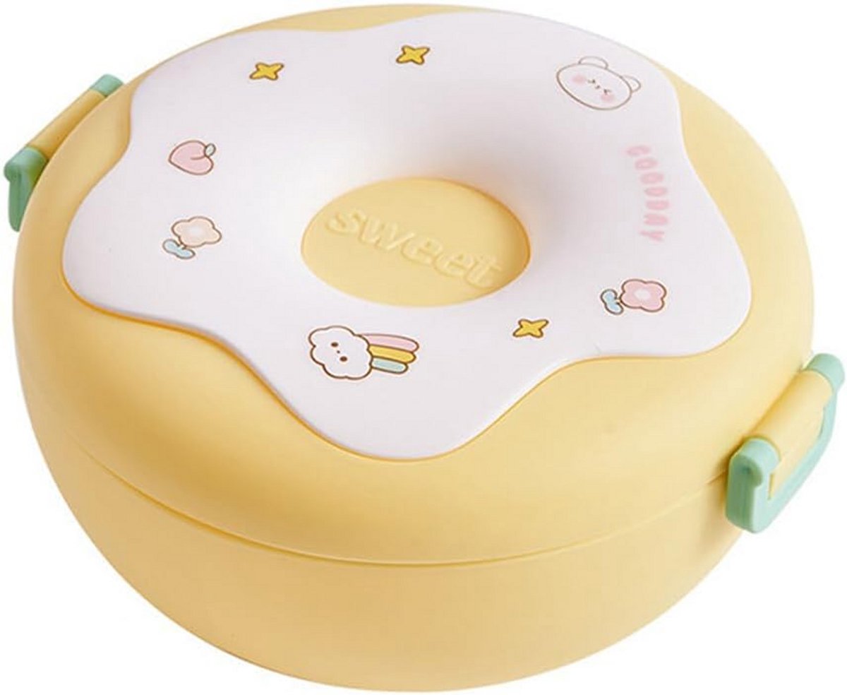 810ml Bento Box met 3 Compartimenten - Lekvrij - Luchtdicht - BPA-vrij - Magnetronvaatwasser - Koelkast - Lila