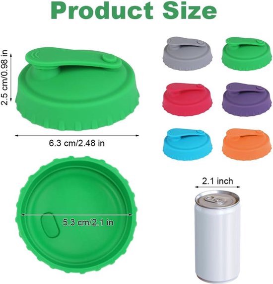 6 Pcs Beverage Can Clasps Lid Closure for Drink Cans - Sealing Lid for ...