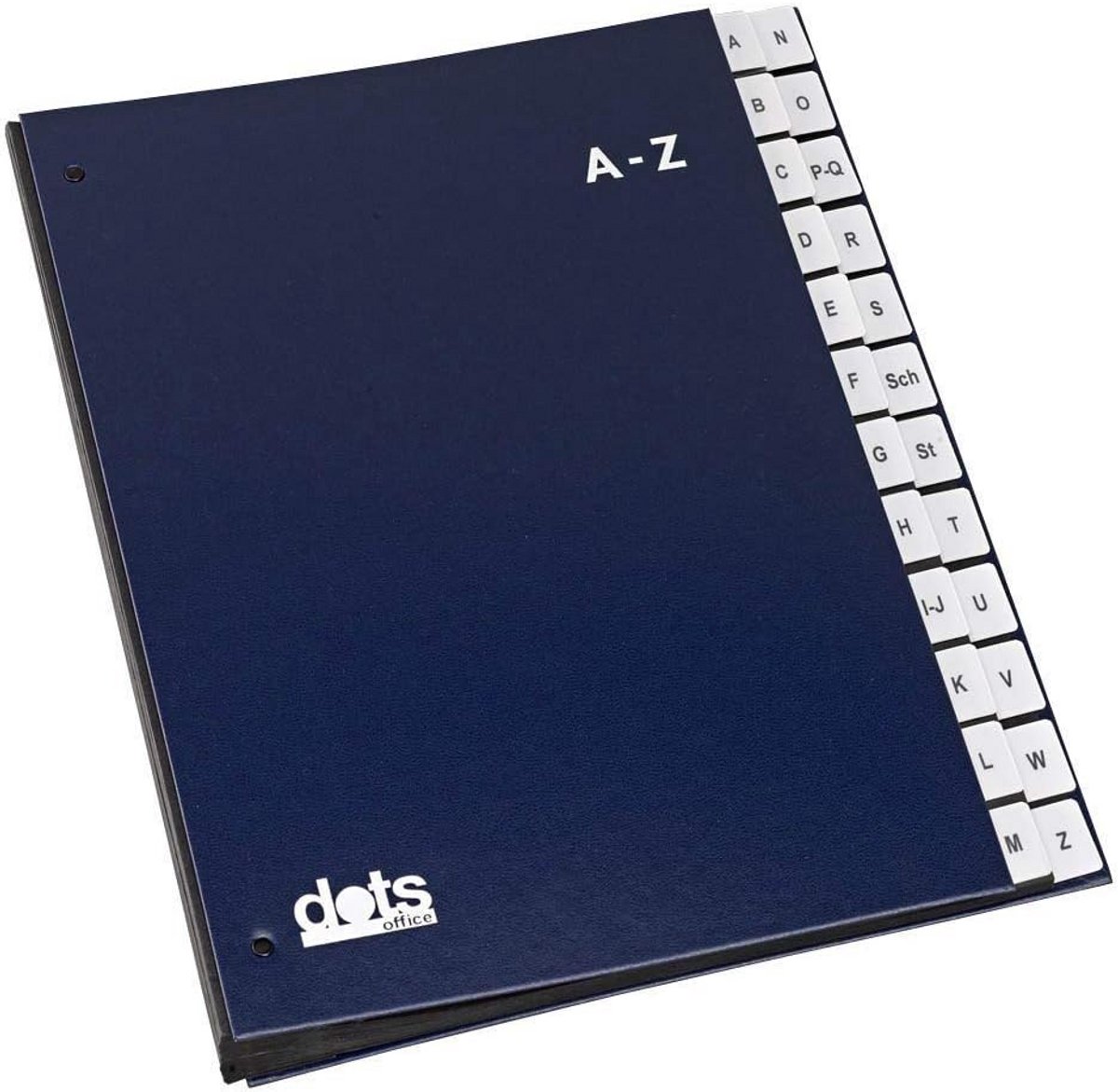 Dots sorteermap A-Z blauw