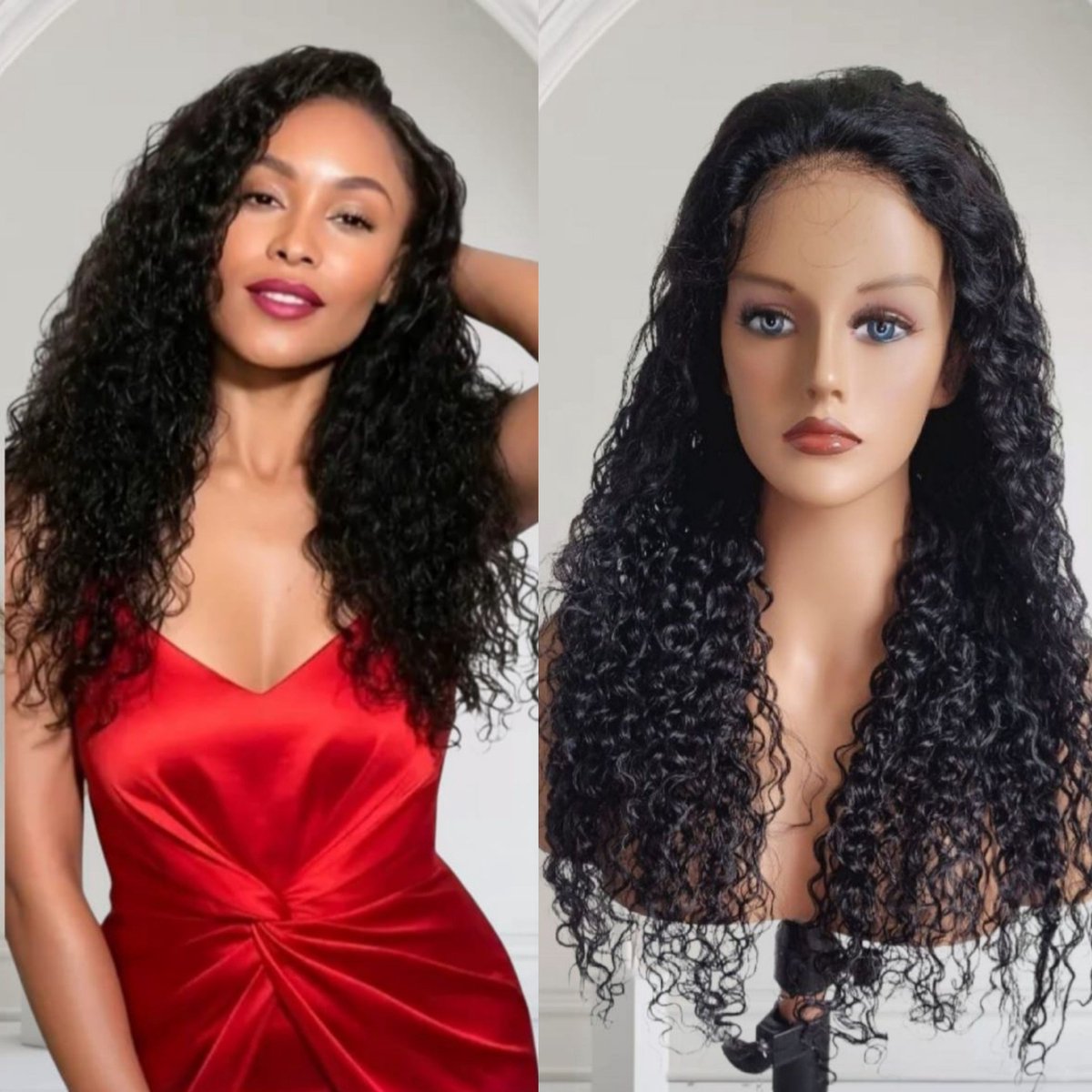 Vietnamese Virgin Dames Pruik 28 inch (65,6 cm) – 100% Human Hair – Vietnamese Water Deep Curly – Pre-Plucked 4x4 Lace Closure Wig – Luxe Krullend Haar met Natuurlijke Haarlijn