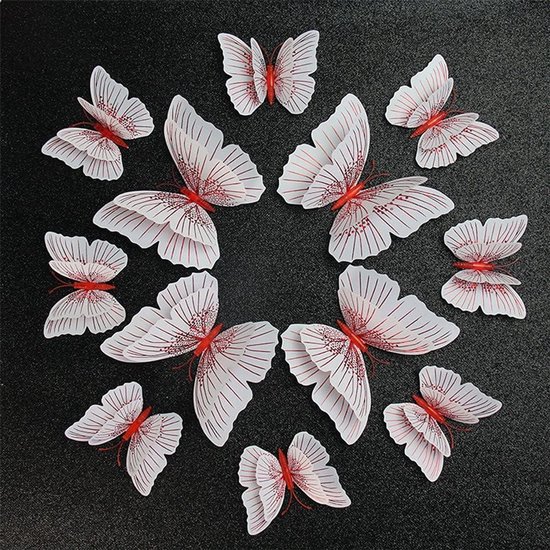 Muursticker Vlinders Roze - set met 15 vlinders 9,95 - Bekijk Vlinders