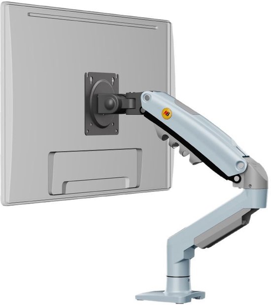 V7 Monitorarm Met Touchscreen-functie – Voor Schermen Tot 81 Cm (32 Inch), 8 Kg Draagkracht, 360° Kantelbaar En Draaibaar, Zilver – Met Geïntegreerd Kabelmanagement