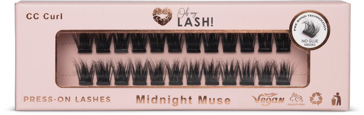 Oh My Lash - Midnight Muse - 14 mm - Press On Lashes- Pre Glued - DIY Wimperextensions - Enkele Maat