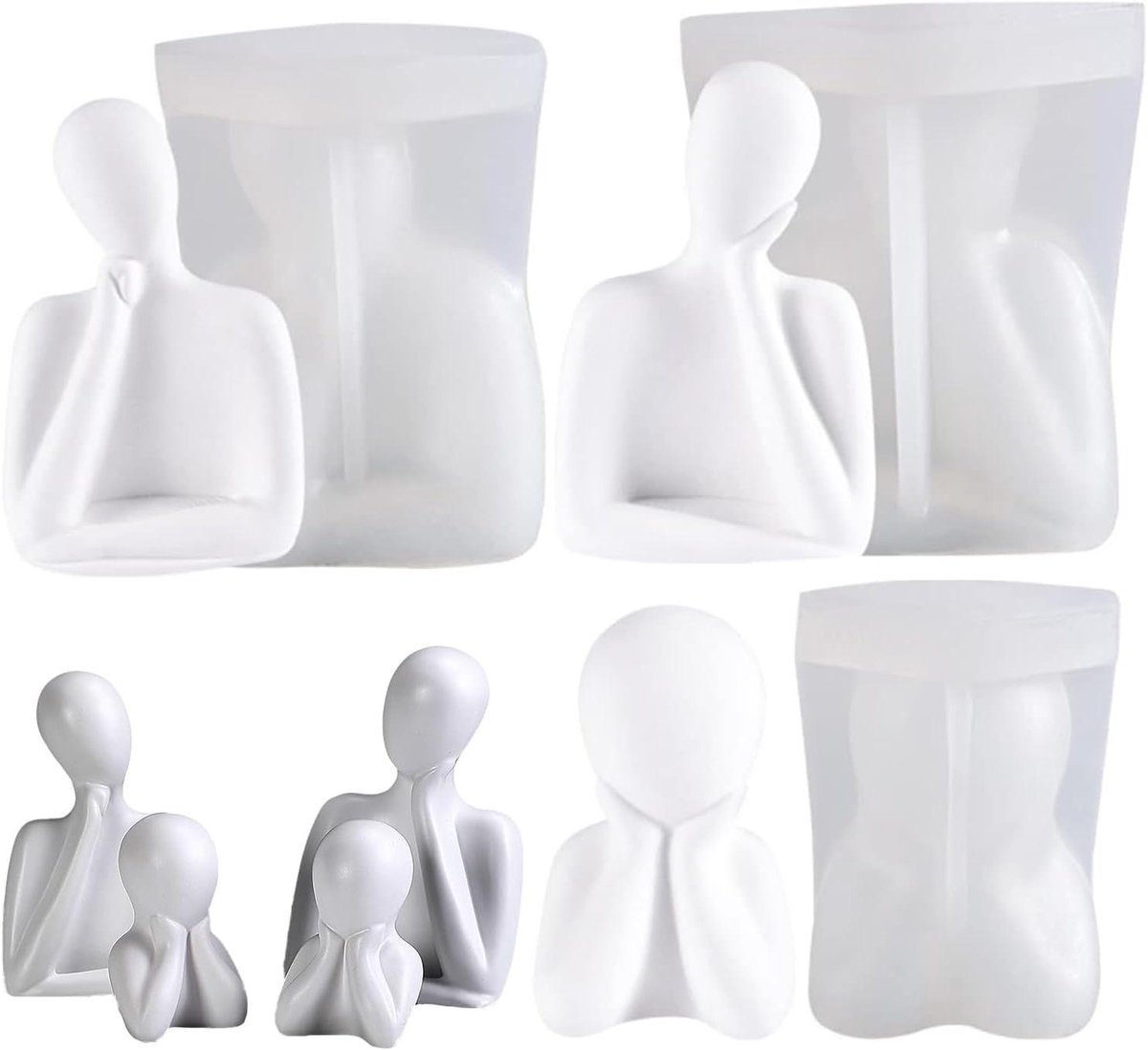 Ronte - Siliconen kaarsenvorm 3D kunst menselijk lichaam ornamenten geurkaars home decor