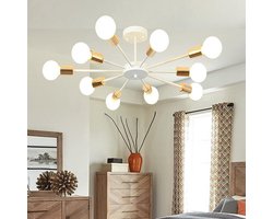 Industriële plafondlamp met 10 lichtarmen - modern design voor woonkamer, eetkamer of slaapkamer