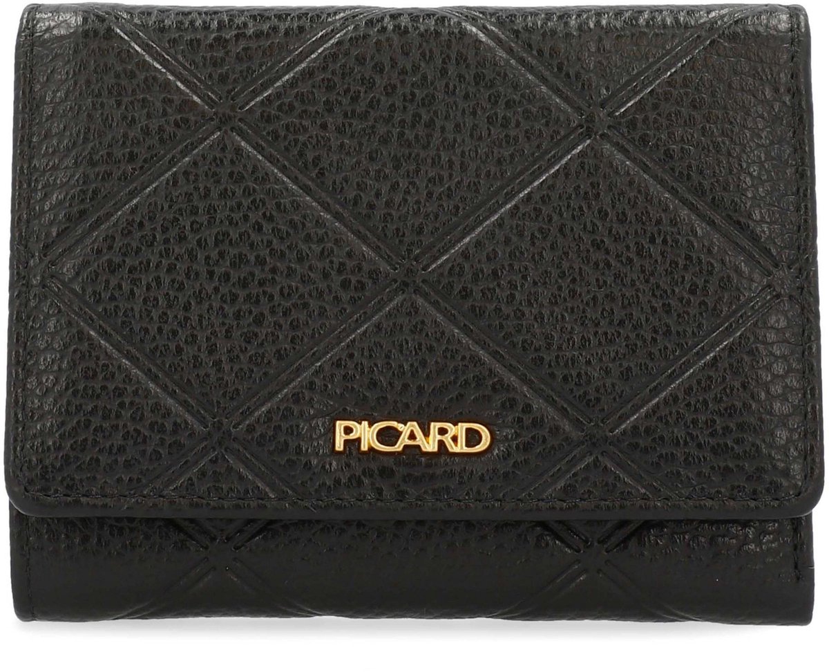 Picard Portemonnee RFID-bescherming Leer 12.5 cm - Dames - Horizontaal - schwarz