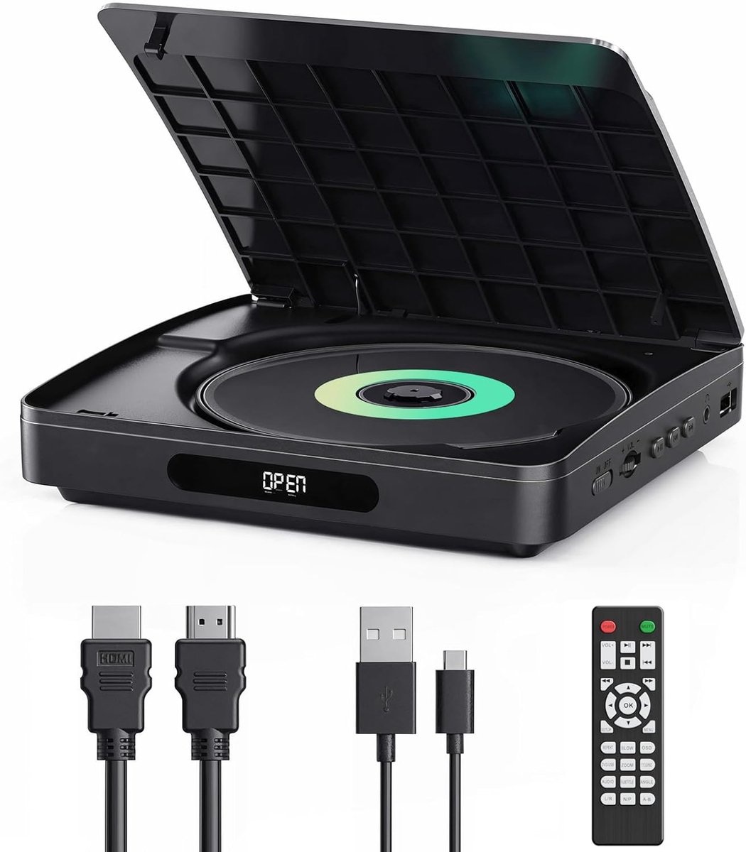 DVD Speler met HDMI - Externe DVVD Speler - Zwart