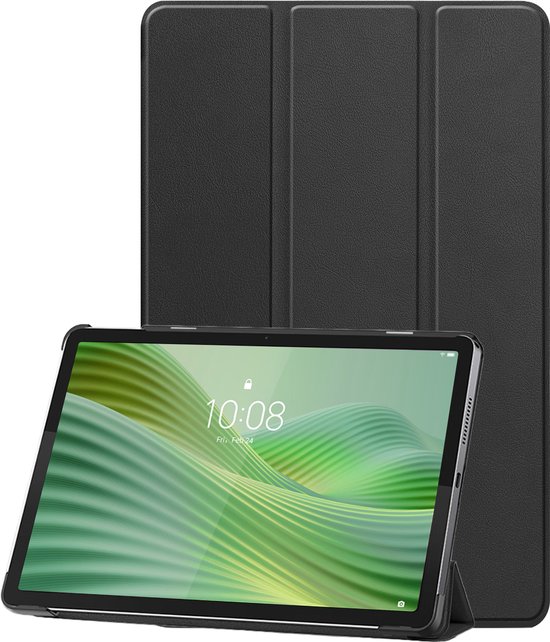Étui Convient pour Lenovo Tab 10.1 Housse Case Tablette Étui Tri-fold - Housse Convient pour Lenovo Tab 10.1 pouces Étui Hard Cover Bookcase Housse - Zwart