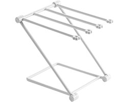 Opvouwbaar Vaatdoek Droogrek - Verticale Handdoekstandaard voor Keuken - Verstelbaar en Multifunctioneel (Lichtgrijs)