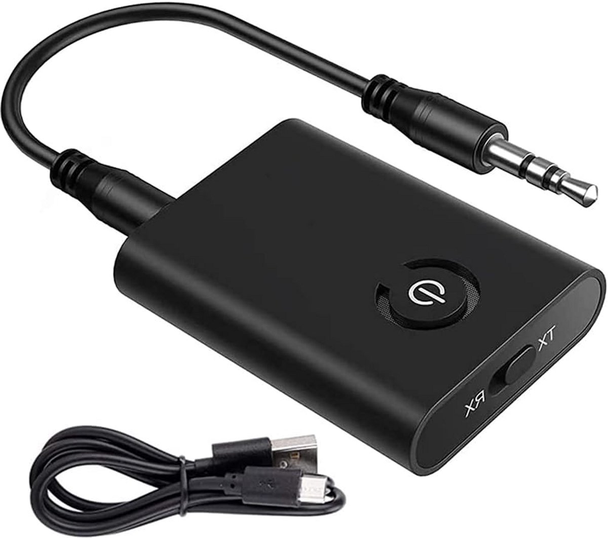 2-in-1 Bluetooth Audio Adapter 5.0 Zender Ontvanger voor TV, Koptelefoon en Auto