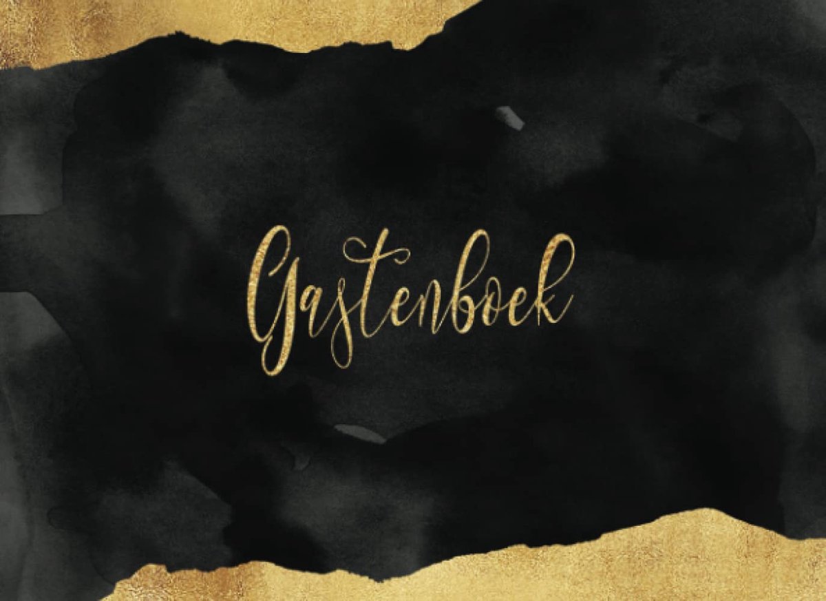 IMPERATORIS® Gastenboek - Neutraal - Voor Bruiloft, Trouwen, Afscheid, Uitvaart, Condoleance of Andere Gelegenheid - 110 Pagina's - Zwart-Goud