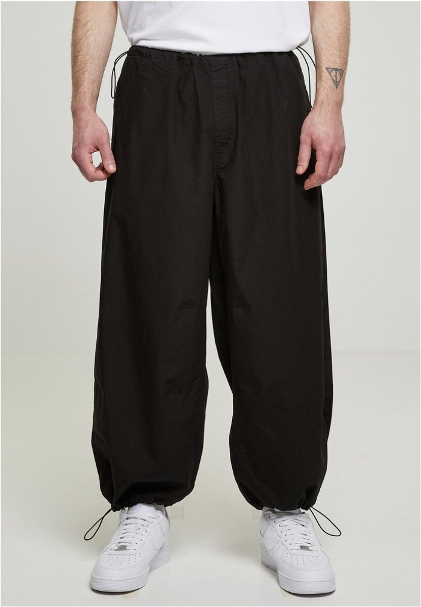 Urban Classics Popline Parachute Wijde broek L Zwart