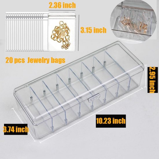 Lolalet Sieraden Doos Organizer met Doorzichtig Venster, Grote Sieraden