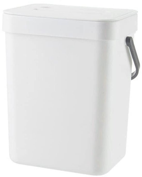 Stonespace Hangende Prullenbak 12L Met Deksel - Compact & Geurvrij Voor Keuken Of Badkamer
