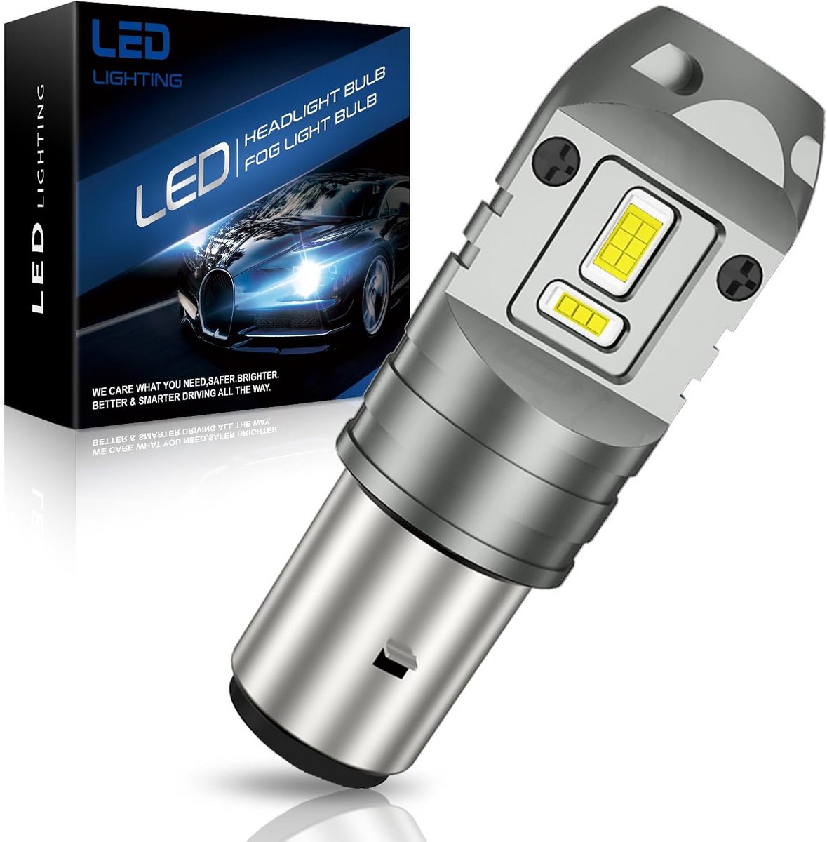 Krachtige BA20D S2 LED Koplamp voor Motorfietsen 12V 6000K Wit