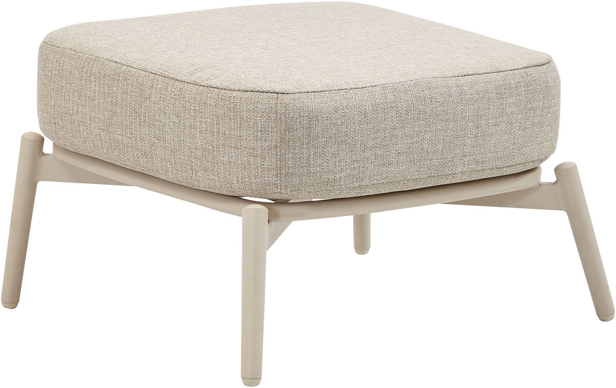 AVH-Collectie Monza voetenbank aluminium latte Zand / Latte / Linen