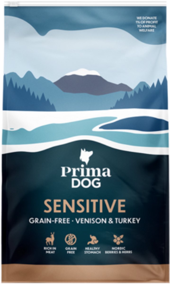 PrimaDog PrimaDog hondenvoer hert & kalkoen - graanvrij - 3 kilo