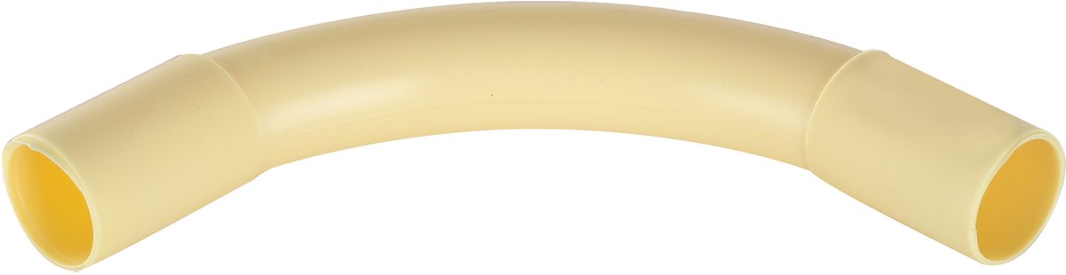 Pipelife Bocht voor Elektrabuis - Diameter Ø3/4 Inch - Materiaal PVC - Kleur Crème - Verpakking Zak van 25 Stuks - Totaalgewicht 494 Gram - Geschikt voor het Maken van een Hoek in Elektrabuisleiding