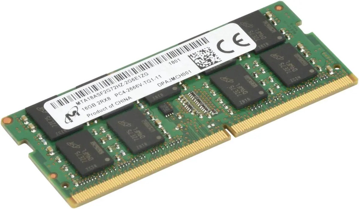 Micron MTA18ASF2G72HZ-2G6E1ZG – 16GB DDR4 2666MHz SO-DIMM Laptop Geheugen – Betrouwbaar & Snel