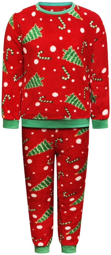 Kerst Lounge Set Rood Maat 110 116 - Kinderen - Jongens & Meisjes - Foute Kersttrui + kerstbroek