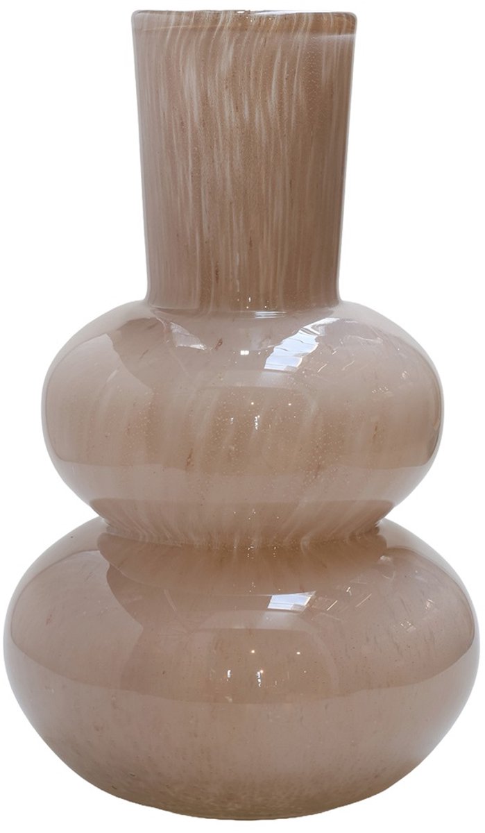 Vase The World Vaas Lindi Elite | Ivory Rose | Dik Glas | Mondgeblazen glas | Ø22 x H36 cm