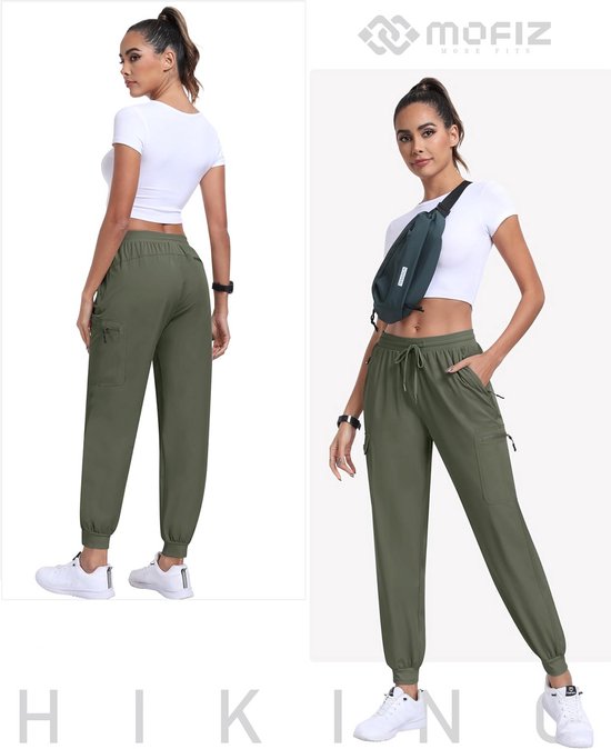 33,000ft dames zip-off wandelbroek, ademend trekkingbroek sneldrogend stretch afneembaar zip-off outdoorbroek zomer werkbroek functionele broek, navyblauw, 42W / 29L