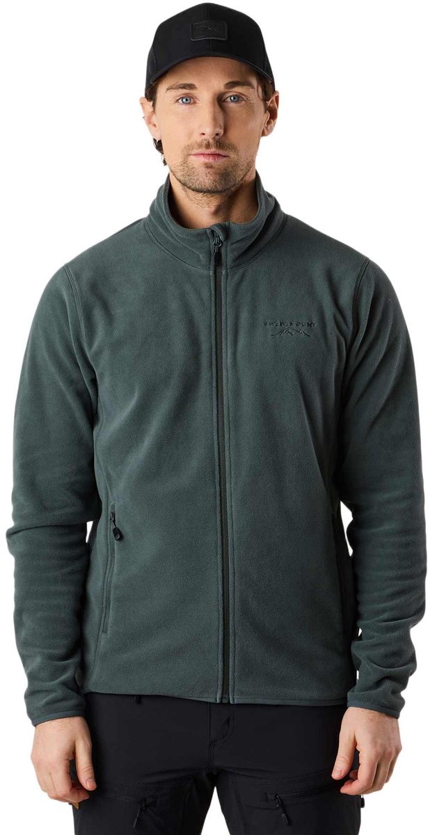 Swedemount Tromsö Fleece FL LS FZ – Heren wandeljas Groen