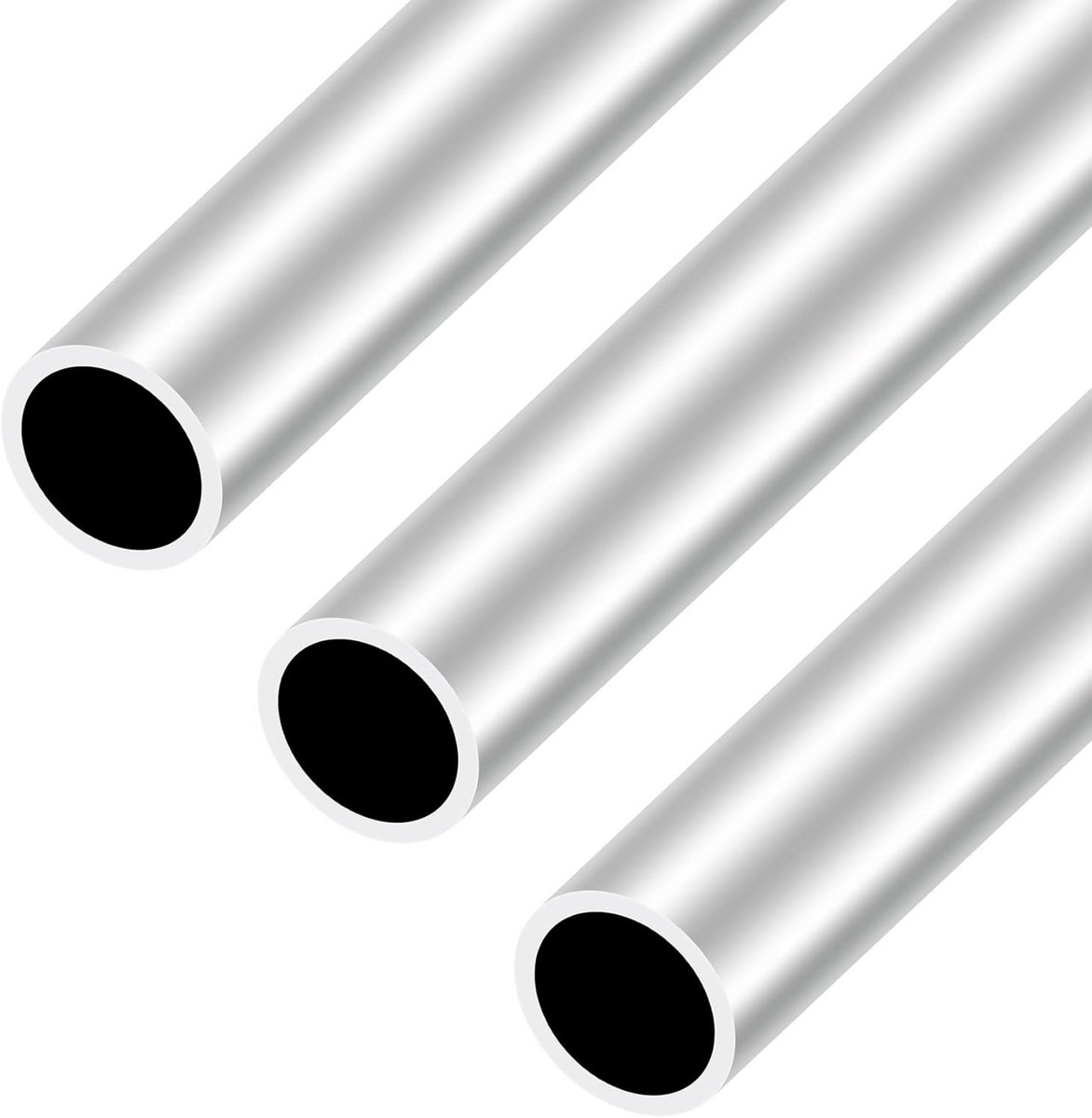 Set van 3 Ronde Aluminium Buis 22mm OD 18mm ID 300mm Lang Industrieel & Decoratief