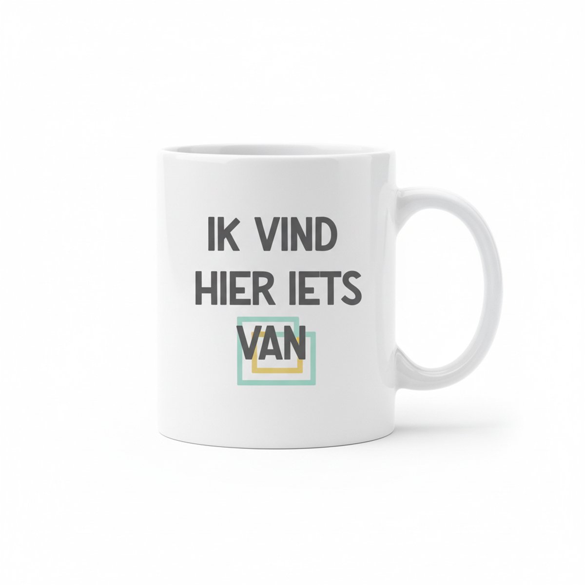 Ik Vind Hier Iets Van Keramische Mok 330 ml – Grappige Quote Koffie- en Theemok