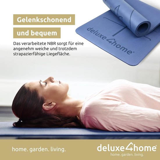 Comfortabele Antislip Yogamat met Uitlijningslijnen voor Yoga, Pilates en Fitness — afbeelding 3