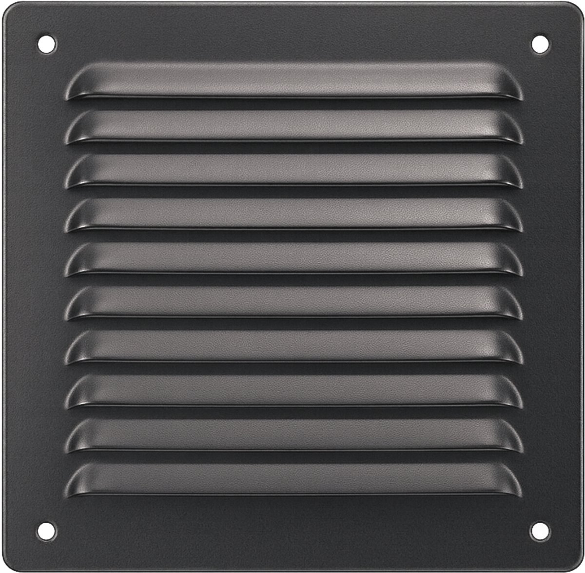 3BMT® Ventilatierooster Grijs - Vierkant Luchtrooster - Ventilatie Rooster - Schoepenrooster & Lamellenrooster - 16,5 X 16,5 Buitenzijde