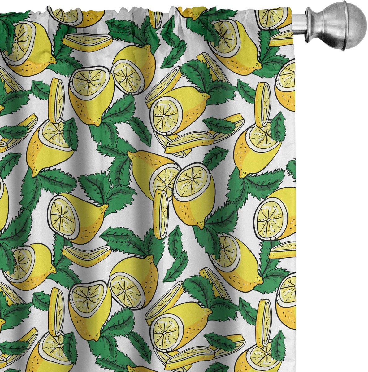 ABAKUHAUS Mint Voorhangen – 2x75x175 cm – microvezel, groen