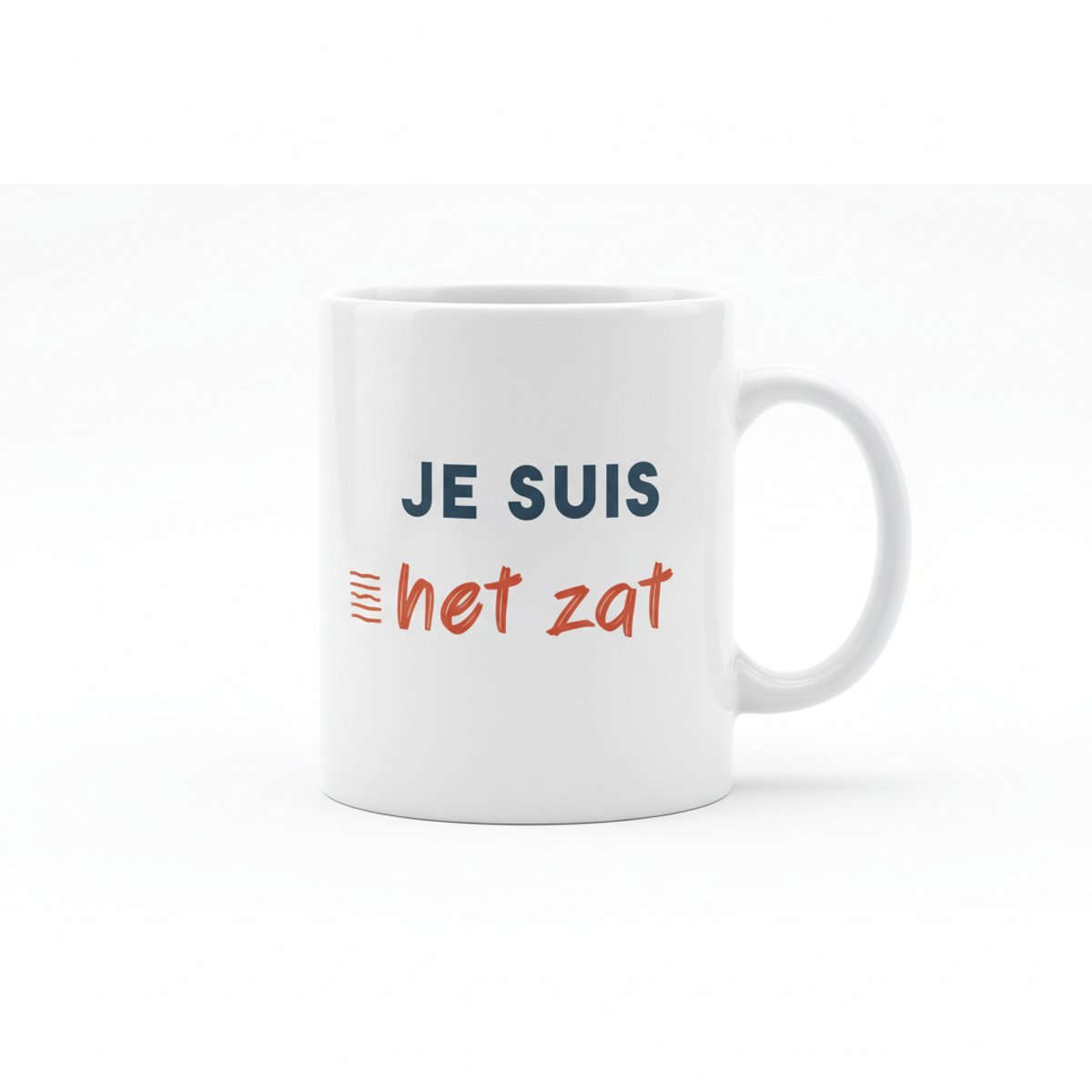 Je Suis Het Zat Tekst Mok 330 ml – Grappige Statement Koffie- en Theemok voor Elke Mood