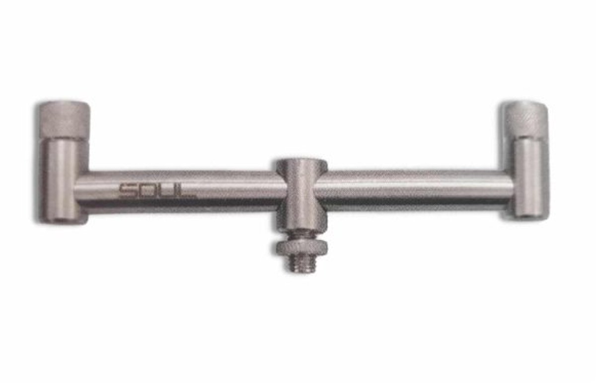 Soul Stainless Steel Buzzerbar – Lichtgewicht roestvrijstalen buzzerbar voor 2 hengels 15 cm